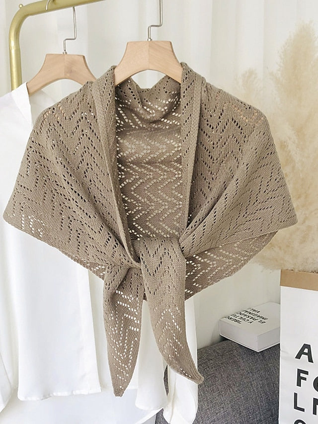 Fashion Knitted Crochet Hollow Fake Collar for Women Small Shawl Wrap Flase Collar Decor Female Shirt Detachable Collar for Women
