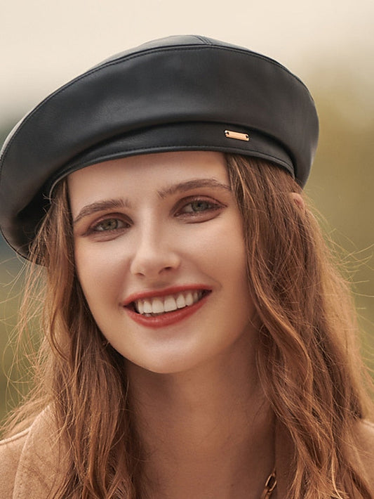 Hat Beret Hat Black Camel Khaki Outdoor Street Dailywear Pure Color Pure Color Portable Breathable Fashion for Women