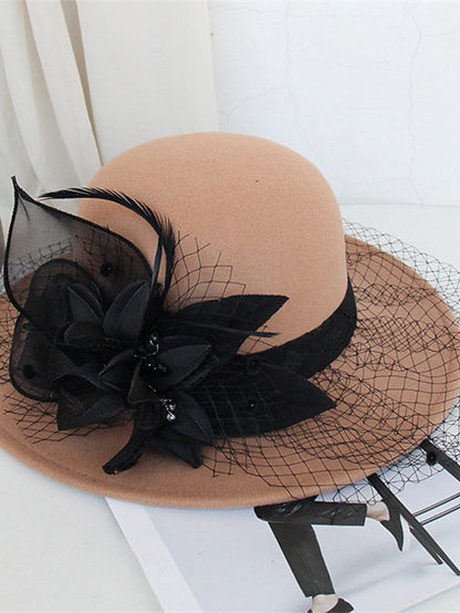 Hat Bucket Hat Black Pink Yellow Party Outdoor Dailywear Floral Floral Portable Windproof Comfort for Women
