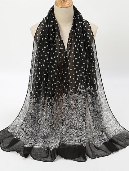 Summer Lady Dots Scarf Shawl Holiday Fashion Clothing Accessories Invierno Mujer Women Scarves Shawls for Women