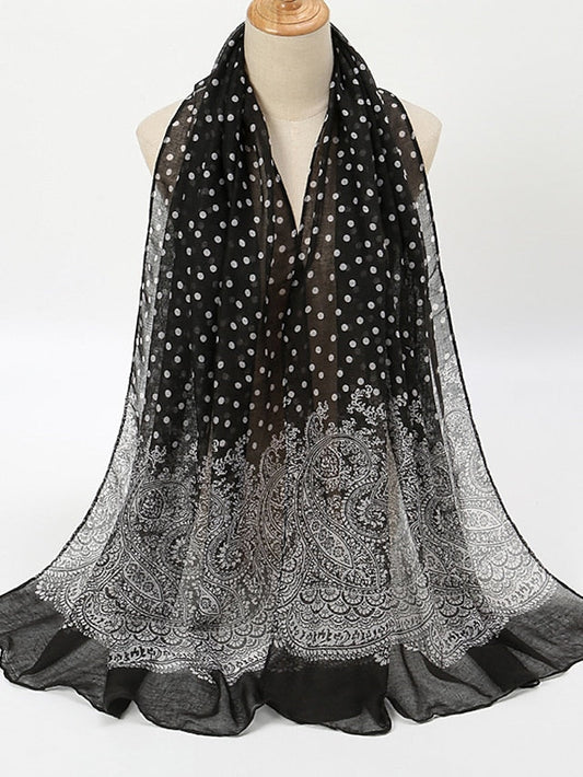 Summer Lady Dots Scarf Shawl Holiday Fashion Clothing Accessories Invierno Mujer Women Scarves Shawls for Women