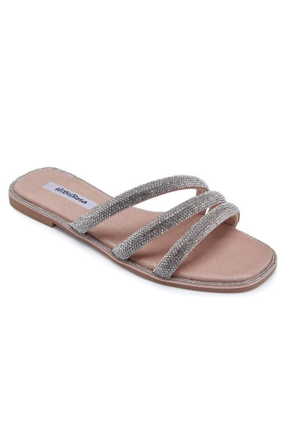 Sandalias con tiras de cristal Norma 