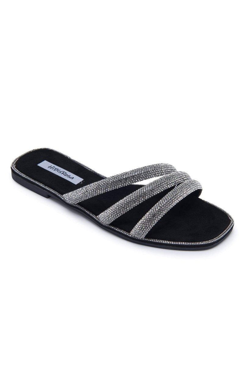 Sandalias con tiras de cristal Norma 