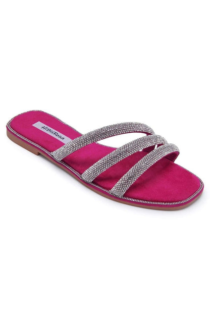 Sandalias con tiras de cristal Norma 