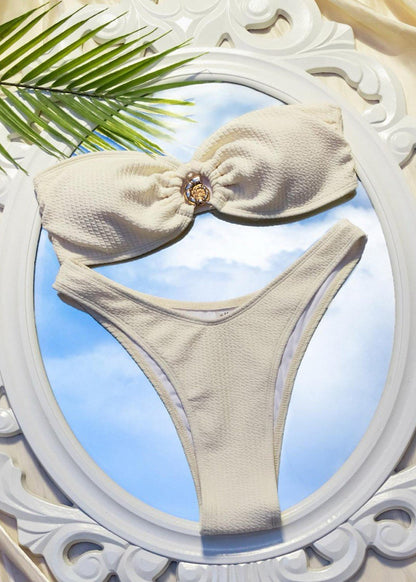 Seychelles Sands - Textured Strapless Bikini Set