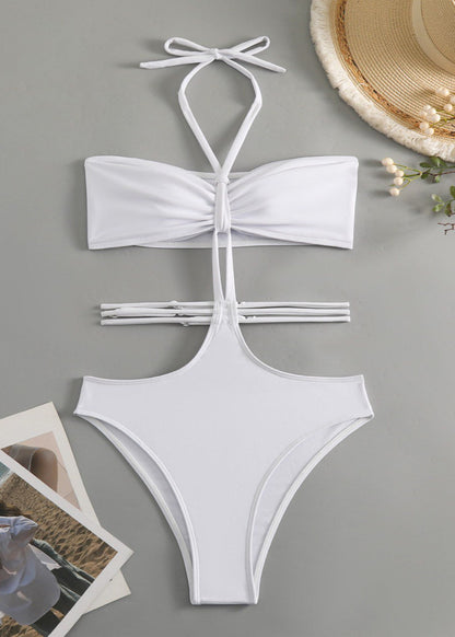 Liora - Cut-Out One Piece Swimsuit with Tie Detail