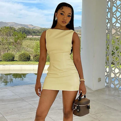 Soleil Shift – Sleeveless Bodycon Mini Dress