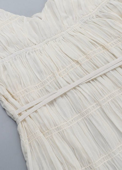 Serena - Pleated Spaghetti Strap Maxi Dress