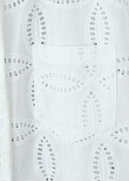 Sunlace - Embroidered Cotton Shirt and Skirt Set