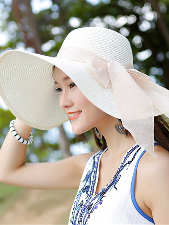 Party Hat Party Street Holiday Bow Solid Colored Light Blue Beige Hat White Pink Fall Winter Spring for Women