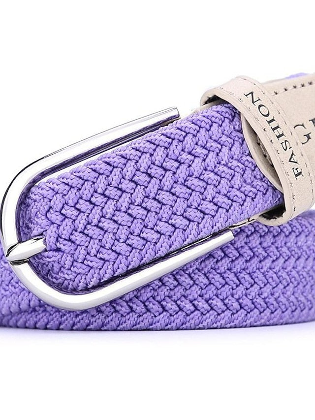 canvas woven thin belt ladies fashion elastic elastic belt korean pants belt for Women