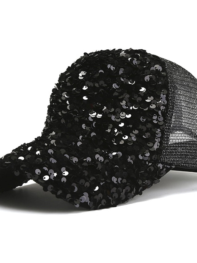 New Shiny sequined Unisex Cotton Dad Hat Baseball Caps Snapback Fashion Sports Hats For Men Women Stree Hip Hop Cap for Women