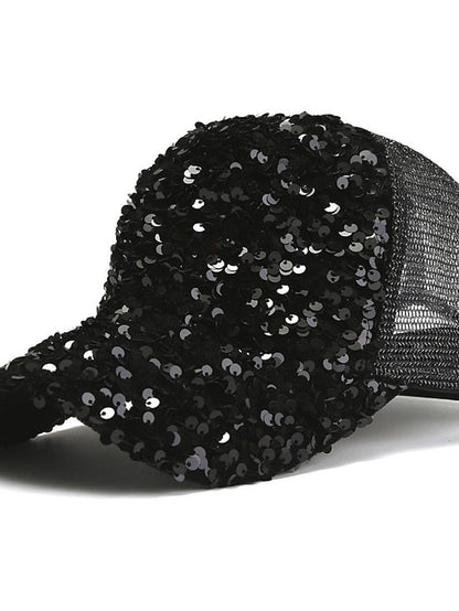 New Shiny sequined Unisex Cotton Dad Hat Baseball Caps Snapback Fashion Sports Hats For Men Women Stree Hip Hop Cap for Women