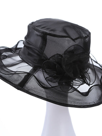 Hat Bucket Hat Sun Hat Black Blue Purple Party Outdoor Dailywear Floral Floral Portable Windproof Comfort for Women