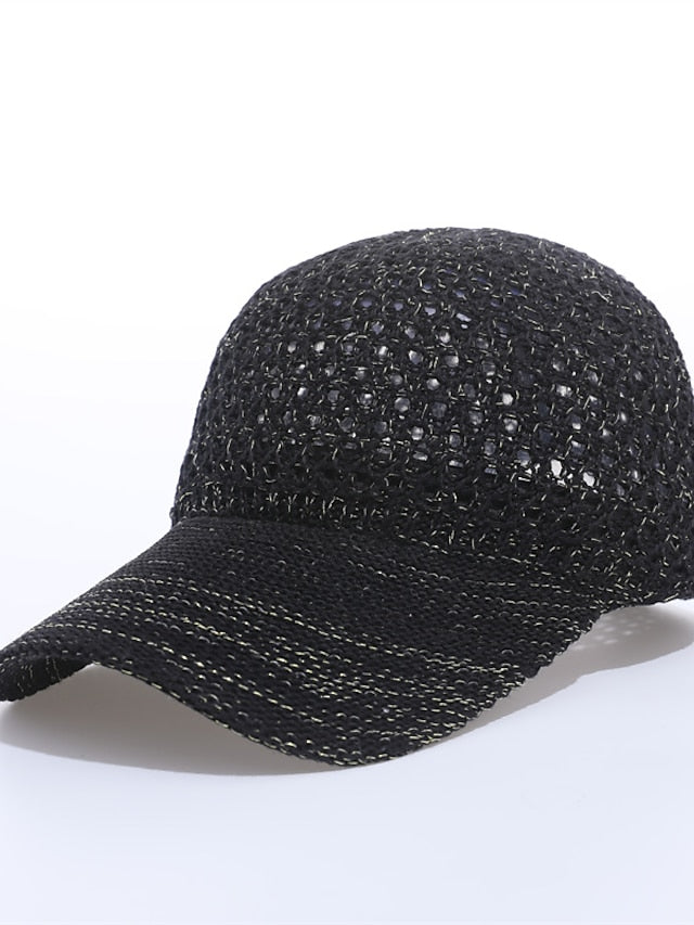 Solid Color Holiday Girls Sun Cap Breathable New Summer Cap Baseball Cap Outdoor  Sunshade Hat Ponytail Cap for Women