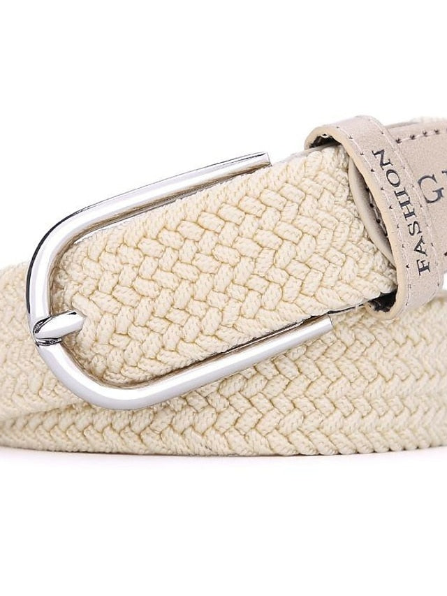 canvas woven thin belt ladies fashion elastic elastic belt korean pants belt for Women
