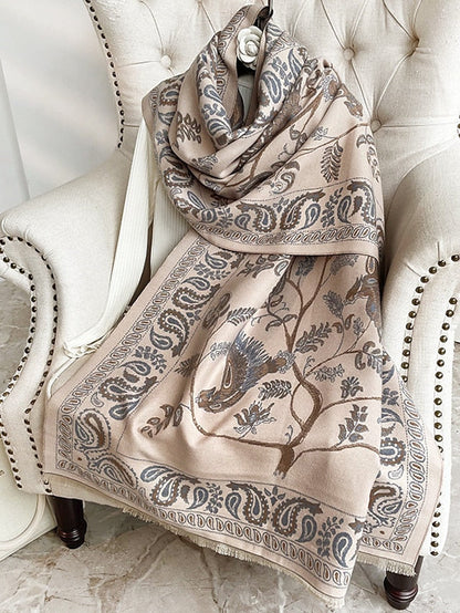 Shawls & Wraps Outdoor Dailywear Holiday Wine Red Pink Scarf Floral for Women
