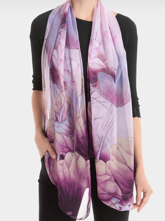 Chiffon Scarf Party Red Scarf Tie Dye / Purple / Fall / Winter / Spring / Summer for Women