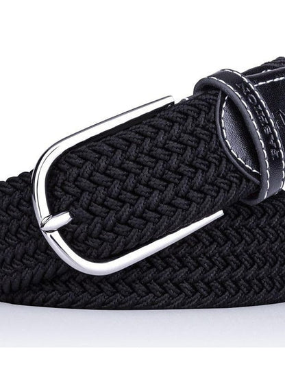 canvas woven thin belt ladies fashion elastic elastic belt korean pants belt for Women