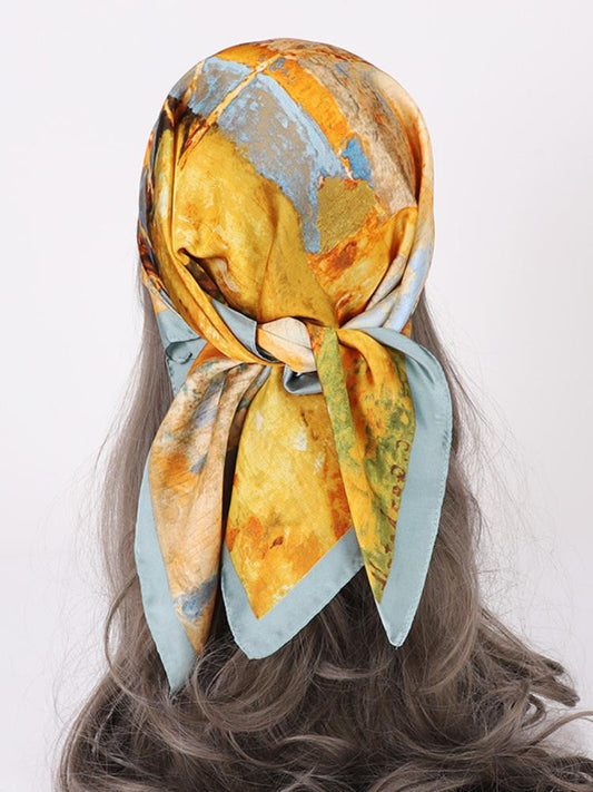 Pañuelo con estampado de paisaje de Sharon 