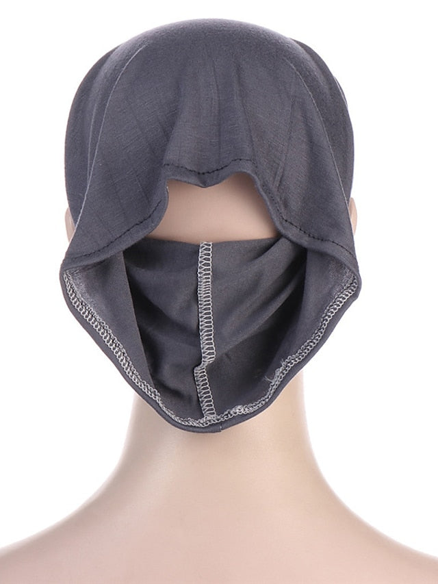 Soft Hood With Pierced Ears Inner Hijab Caps Muslim Stretch Turban Cap Islamic Underscarf Bonnet Hat Female Turbante for Women