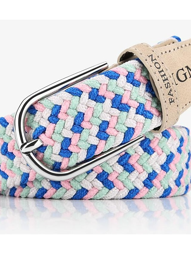 canvas woven thin belt ladies fashion elastic elastic belt korean pants belt for Women