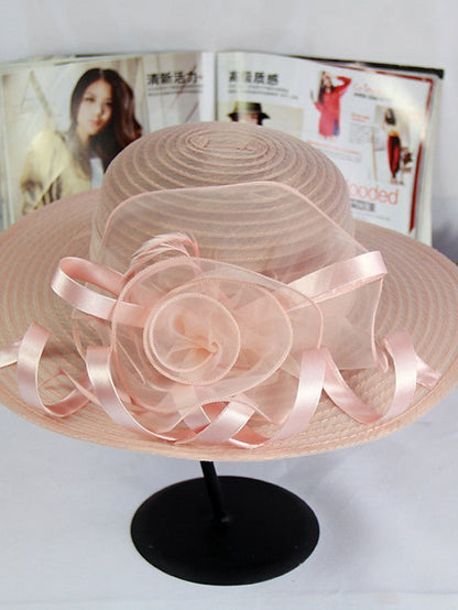 Party Hat Party Street Daily Flower Solid Colored Black White Hat Basic Blue Fall Winter Spring for Women
