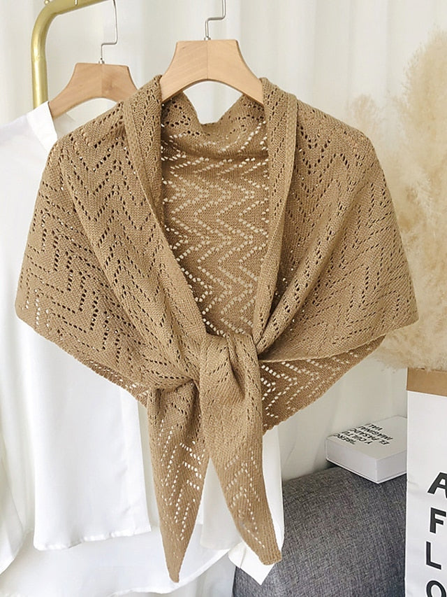 Fashion Knitted Crochet Hollow Fake Collar for Women Small Shawl Wrap Flase Collar Decor Female Shirt Detachable Collar for Women