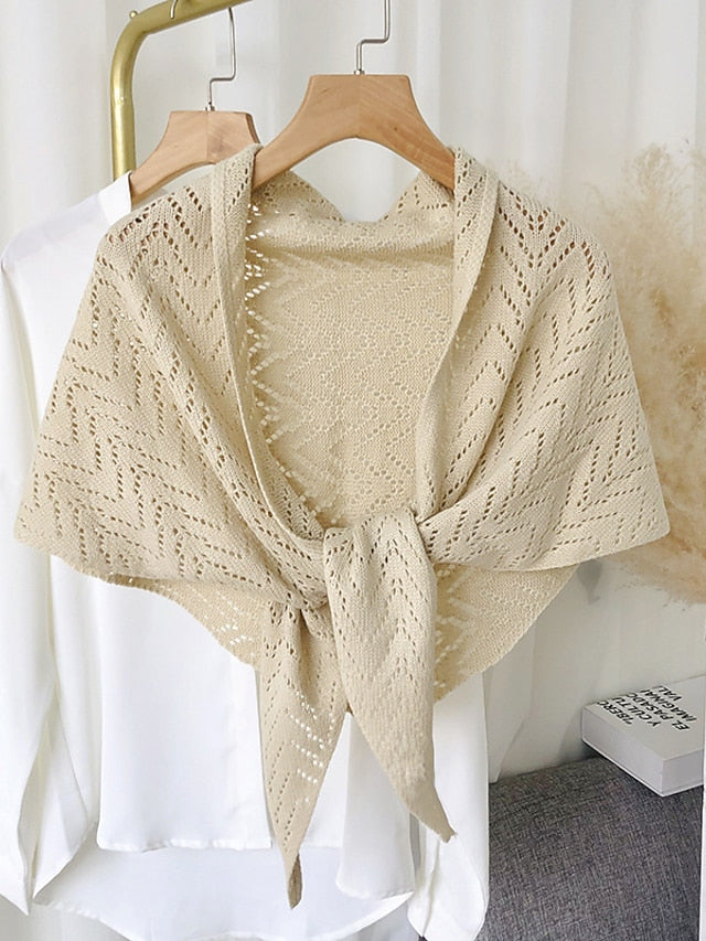 Fashion Knitted Crochet Hollow Fake Collar for Women Small Shawl Wrap Flase Collar Decor Female Shirt Detachable Collar for Women