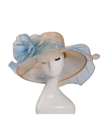 Hat Bucket Hat Sun Hat Blue Purple Pink Party Outdoor Dailywear Floral Floral Portable Windproof Comfort for Women