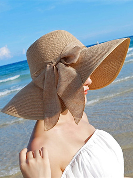 Party Hat Party Street Holiday Bow Solid Colored Light Blue Beige Hat White Pink Fall Winter Spring for Women