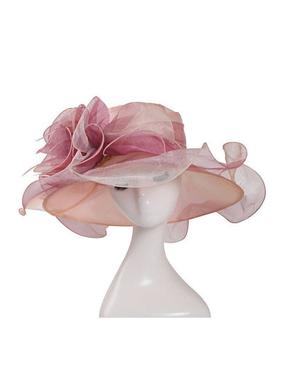 Hat Bucket Hat Sun Hat Blue Purple Pink Party Outdoor Dailywear Floral Floral Portable Windproof Comfort for Women