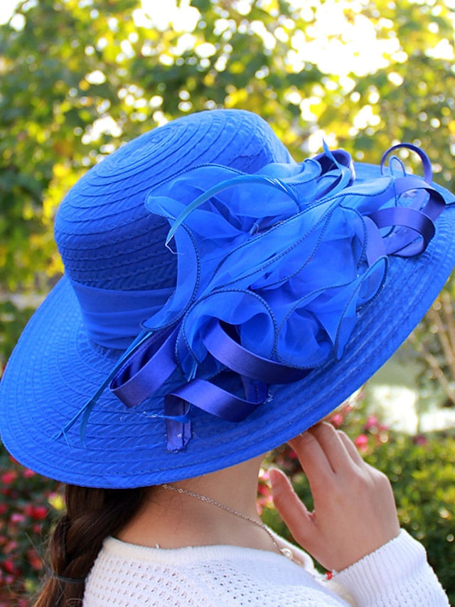 Party Hat Party Street Holiday Flower Solid Colored Black White Hat Cute Pink Fall Winter Spring for Women